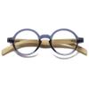 Lanomi Retro Round Reading Glasses Women Men Spring Hinges Lightweight Clear Vision Eyeglasses Grey 1.0 view 1