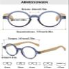 Lanomi Retro Round Reading Glasses Women Men Spring Hinges Lightweight Clear Vision Eyeglasses Grey 1.0 view 2
