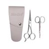 FOMIYES Stainless Steel Beard Trimming Set for Men with Precise Cutting and Clean Trim Includes Comb and Storage Pouch Suitable for Outdoor Travel and Barber Shops view 1