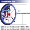 22IN/24IN Wheelchair Push Rim Covers, Wheelchair Push Rings Protective Covers, 1Pair Silicone Wheelchair Push Rim Strip, Wheelchair Rear Wheel Push Ring Protective Ring,Orange ( Color : Yellow , Size view 3