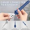 Enema Bulb Anal Douche Kit - with Shower Connect, 245ml Silicone Enema for Personal Hygiene & Refreshing Rinse, Anti-Backflow Valve & 7-Hole Nozzle, Filter Attachment Included (Navy Blue) view 2