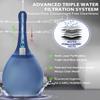 Enema Bulb Anal Douche Kit - with Shower Connect, 245ml Silicone Enema for Personal Hygiene & Refreshing Rinse, Anti-Backflow Valve & 7-Hole Nozzle, Filter Attachment Included (Navy Blue) view 4