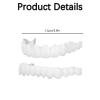 Flipped Warmth 2 Pair Prosthesis Teeth Fake Teeth White Dentures Teeth Top And Bottom Veneers Teeth Instant Perfect Smile Tooth Whitening False Teeth Veneers for Men Women Cover Missing Teeth view 2