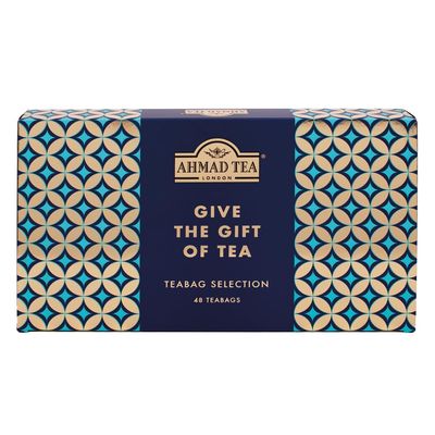Ahmad Tea Gifts | Give The Gift Of Tea Selection Pack | Black Teas, Green Teas | Perfect tea gift | 48 Sachets | 8 Flavours