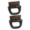 Beavorty 2pcs Boar Bristle Beard Brush Handle Men's Shaving Brush Portable for Men