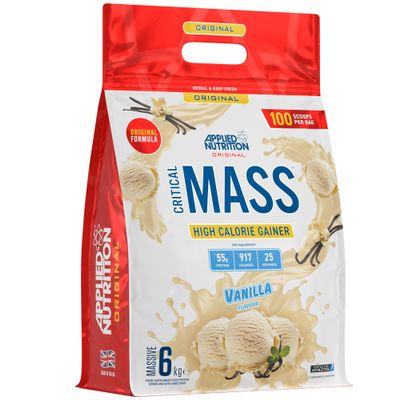 Applied Nutrition Original Critical Mass - Weight Gainer with MCT Powder, High Calorie Protein Powder Mass Gainer (6kg - 25 Servings) (Vanilla)