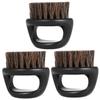 FRCOLOR 3pcs Men's Handle Beard Brush Double Sided Shaving Brush Boar Bristles Portable and Gentle view 1