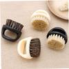 FRCOLOR 3pcs Men's Handle Beard Brush Double Sided Shaving Brush Boar Bristles Portable and Gentle view 4