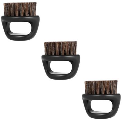 Beaupretty 3pcs Beard Grooming Tool Handle Beard Brush Men's Shaving Brush Portable Soft Bristles Men's Grooming Kit