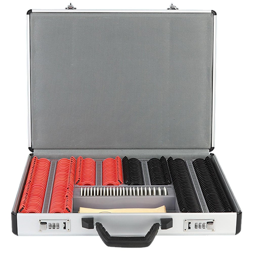 232 pcs Optical Trial Lens Set Optometry Kit,Set Trial Frame Optometry Optician Test,Aluminum Case Optometry Optical Instrument,Professional Optometry Eye Equipment