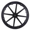 24inch Replacement Rear Wheels for Wheelchair (Set of 2), 24 x 1 3/8 Non-Pneumatic Solid Tires, Back Wheel Assembly with 12mm Metal Bearings view 3