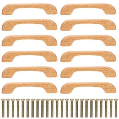 OSKOE 36Pcs Wooden Cabinet Handle Drawer Pulls Kitchen Hardwares Cupboard Handles Home Kitchen Furniture Beige