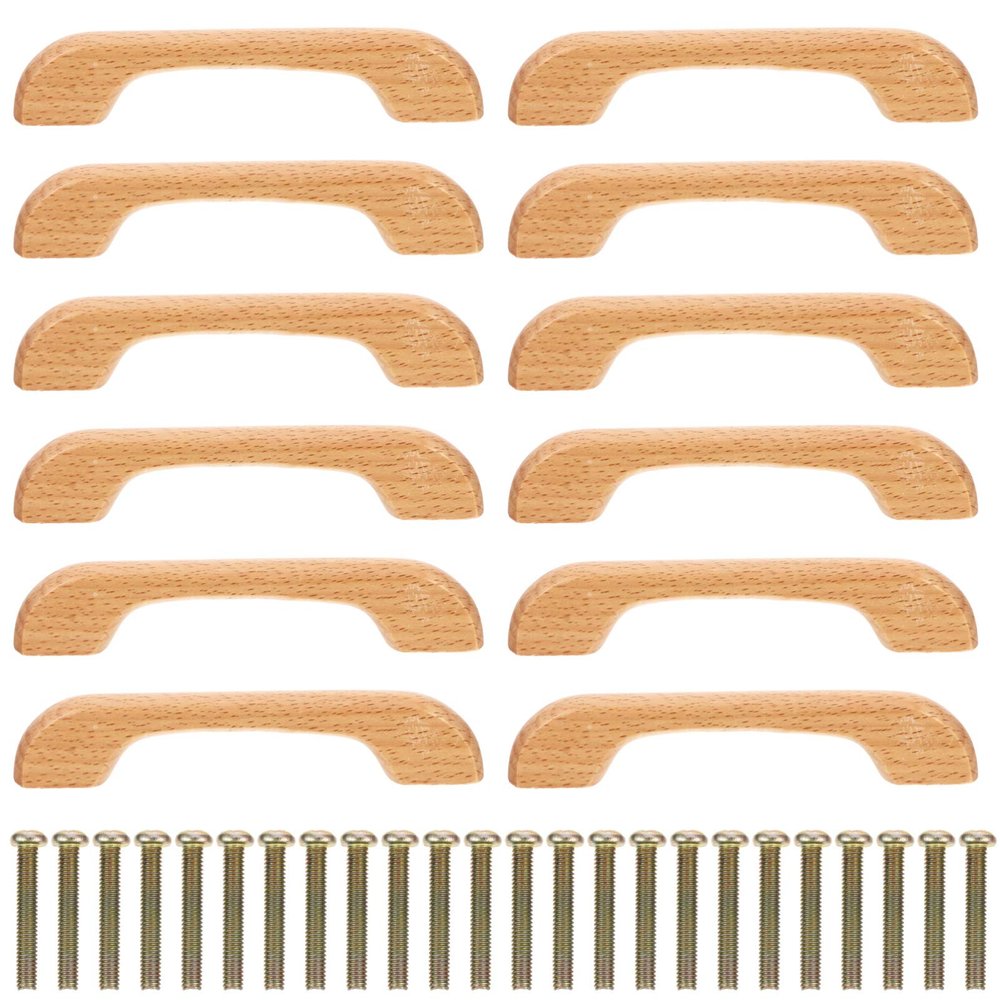 OSKOE 36Pcs Wooden Cabinet Handle Drawer Pulls Kitchen Hardwares Cupboard Handles Home Kitchen Furniture Beige