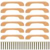OSKOE 36Pcs Wooden Cabinet Handle Drawer Pulls Kitchen Hardwares Cupboard Handles Home Kitchen Furniture Beige view 1
