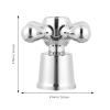 OSKOE 5Pcs Cross- Arm Faucet Handle Sink Bathtub Handle Single Handle Universal Replacement Hot Cold Tap Switch Accessories view 2