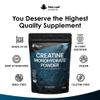 Creatine Monohydrate Powder 100% Pure Micronized Creatine - 350g Increased Absorption & Mixing, Creatine Powder for Physical Performance + Scoop Pre Post Workout Gym Supplements UK Made by New Leaf view 4