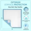 100 x Incontinence Bed Pads | 60 x 60 cm | Incontinence Bed Sheets | Disposable Mattress Protector | Self Adhesive Tabs | Absorbent Pads | (2 Packs of 50) view 4