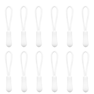 Yosawa 50 Pieces Zipper Pull ReplacementNylon Zipper Tags CordZipper Pull Puller for JacketsBackpacks, Luggage, Purses, Handbags(White)