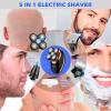 5 in 1 Men's Floating Razor, Electric Shaver, Rechargeable Portable Shavers for Men Waterproof with LED Display for Beard Trimmer Haircutter view 4