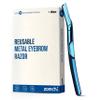 ZOMCHI Dermaplaning Tool for Face, Eyebrow Shaper for Women and Men, Precision Silicone Cover, Reusable Metal Handle - Blue view 1