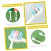 GOOHOCHY Children's Dinosaur Toothbrush Cute Cartoon Soft Silicone Fine Bristles Small Head Toddler Toothbrush Tongue Cleaner Individually Packaged Random Color view 3