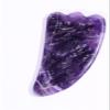 AOHRO Natural crystal rough Amethyst Rough Amethyst Roller Gesicht Gua Sha Werkzeug Set Natrliche Stein Gesichts Gesundheit Pflege Massage Kristall Quarz Spa Akupunktur (Color : Gold) view 1