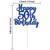 Gyufise 1Pc Happy 50th Birthday Cake Topper Glitter 50 & Fabulous Cheers to 50 Years Old 50th Birthday Cake Pick for Celebrating 50th Birthday Anniversary Party Cake Decorations Blue view 2