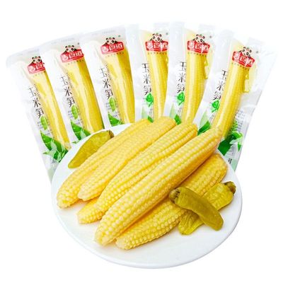 Corn Shoots, Instant Pickled Pepper Shoots, Sour and Spicy Snacks, Leisure food,Corn Peeled Shoots, Kimchi, Vegetables, Corn Vegetables, Crispy Corn, Snack Gifts (10 packs)
