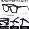 Hubeye Reading Glasses for Women Oprah Style Blue Light Blocking Oversized Square Spring Hinge Computer Readers (Black+Bright Green, 1.75) view 2
