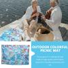 INOOMP 2pcs Ultra-portable Picnic Blanket Lightweight Camping Mat Sandproof Beach Mat for Multi-purpose Use view 3