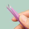 JIHUOO 6 Pcs Eyebrow Tweezers Set Curved Scissor Eyelash Brush Hair Removal Tweezers Facial Hair Plucking Tool with Leather Case Black view 3