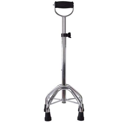 Folding Rollator Walker,Walking Stick, Walking Stick Elderly Crutch Aluminum Alloy Four Feet Non Slip Cane Old Man Telescopic Height Adjustable Walker,Red,Silver