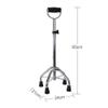 Folding Rollator Walker,Walking Stick, Walking Stick Elderly Crutch Aluminum Alloy Four Feet Non Slip Cane Old Man Telescopic Height Adjustable Walker,Red,Silver view 2