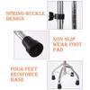 Folding Rollator Walker,Walking Stick, Walking Stick Elderly Crutch Aluminum Alloy Four Feet Non Slip Cane Old Man Telescopic Height Adjustable Walker,Red,Silver view 4