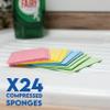 Fairy Original Eco Compostable Compressed Pop up Dish Cleaning Sponges, Mixed Colours, Bulk Pack of 24 sponges view 2