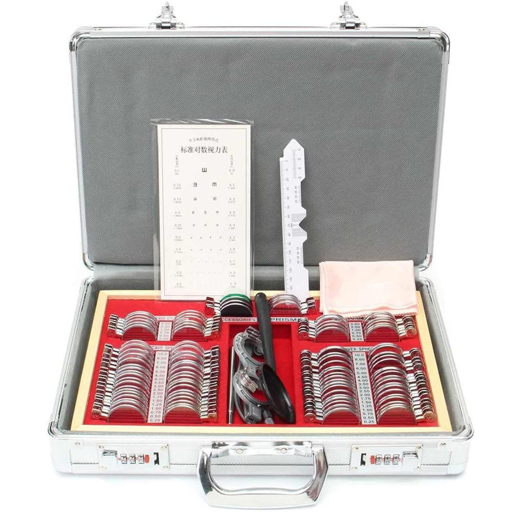 104 Pcs Optical Trial Lens,Precise Trial Lenses Set for Optometry Lens Case Trial with Glasses Frame Cylinder Lenses,Professional Trial Lens,Optician Tools