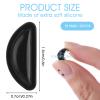 Bewudy 10 Pairs 3mm Adhesive Eyeglasses Nose Grips, D Type Silicone Nosepads with Reduce Pressure Air Bag, Eyeglass Nose Pads for Plastic Frames Glasses(Black) view 2