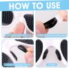 Bewudy 10 Pairs 3mm Adhesive Eyeglasses Nose Grips, D Type Silicone Nosepads with Reduce Pressure Air Bag, Eyeglass Nose Pads for Plastic Frames Glasses(Black) view 3