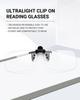 TERAISE Clip-on Reading Glasses, Flip Up Blue Light Glasses, Ultralight Magnifiers for Eyeglasses, Clip on Reader for Men and Women (2.5X) view 2
