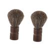 Beavorty 2pcs Natural Wooden Handle Boar Bristles Mustache Beard Brush for Men Hair Beard Care for Wet Shaving view 1