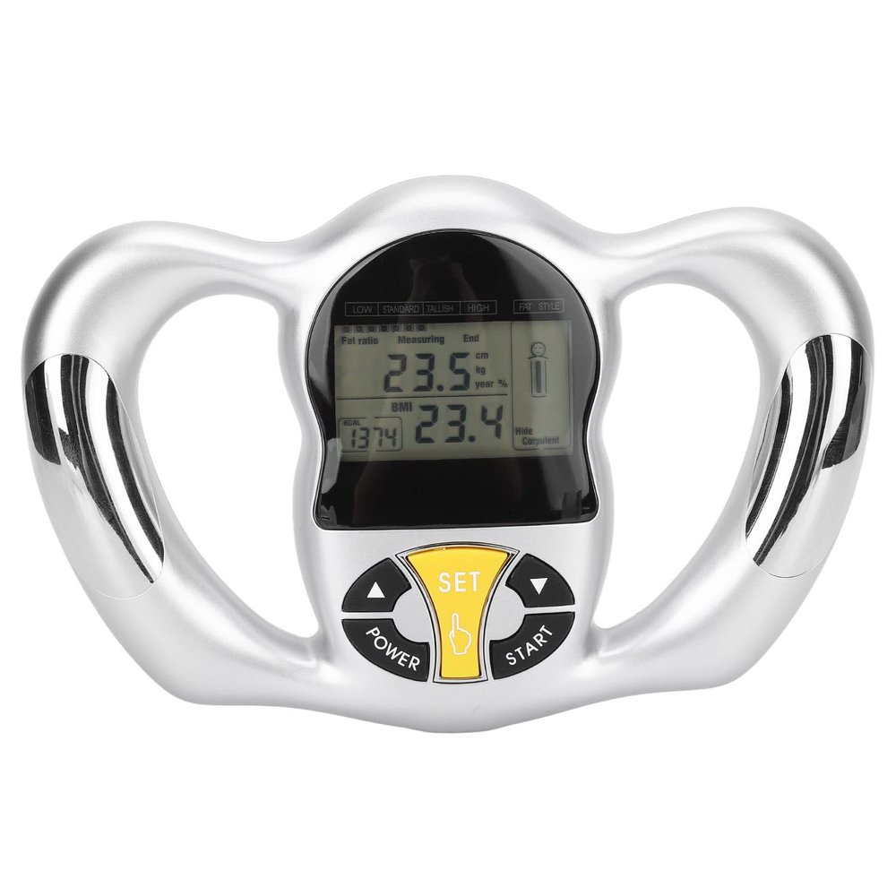 TOUISEDGI Handheld Body Fat Tester, Handheld Body Fat Analyzer Calorie BMI Measurement LCD Screen Portable Digital Health Monitor
