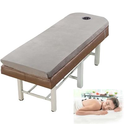8cm Thicken Beauty Bed Mattress Topper Removable And Washable Massage Table Mattress With Face Breath Hole Spa Bed Pad Protector For Lash Bed(bed Not Included)(Size:75x190cm,Color:Grey R)