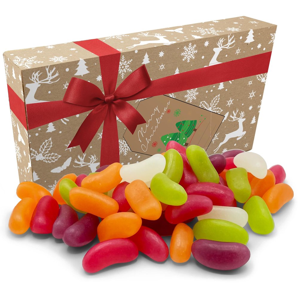 Christmas Sweets Stocking Filler Secret Santa Box Of Jelly Beans Small Gift Ideal for Family Friends Teachers and Work Colleagues