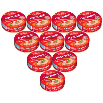Compass Compass Pork Pate Appetite - Canned Ready Meals - 300g Tinned Bulgarian Meal Pouches - MRE & Camping | Ready to Eat Hot or Cold - Meal Replacement (Pork Pate Appetite, 10 Pack)