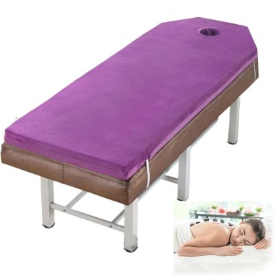 8cm Thicken Beauty Bed Mattress Topper Removable And Washable Massage Table Mattress With Face Breath Hole Spa Bed Pad Protector For Lash Bed(bed Not Included)(Size:70x180cm,Color:Violet T)