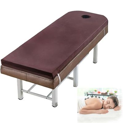 DAZULI Beauty Couch Mattress Topper Futon Mattress For Massage Table Bed Non-slip Mattress For Beauty Salon Massage Bed With Face Breath Hole 8cm Thicken(Size:70x180cm,Color:Brown R)