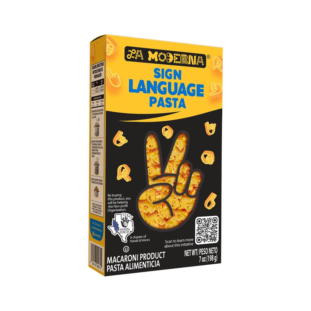 La Moderna Sign Language Pasta, In Collaboration With Texas Hands & Voices, Protein, Fiber, 7 Oz