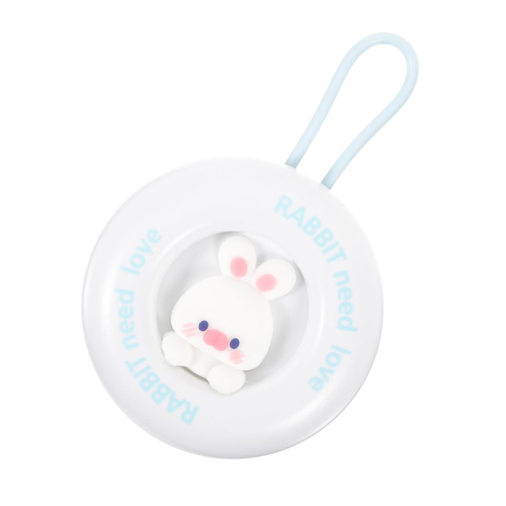 POPETPOP White Cartoon Style Scalp Massager Shampoo Brush Made of Abs and Silicone, Comfortable Design Promoting Blood Circulation, Small Hanging Scalp Scrubber for Home Hair Care