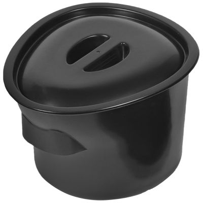 Healeved Plastic Chamber Pot Urine Pot with Lid Bedpan for Elderly Portable Potty for Adults 5l Black