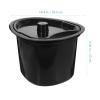 Healeved Plastic Chamber Pot Urine Pot with Lid Bedpan for Elderly Portable Potty for Adults 5l Black view 2